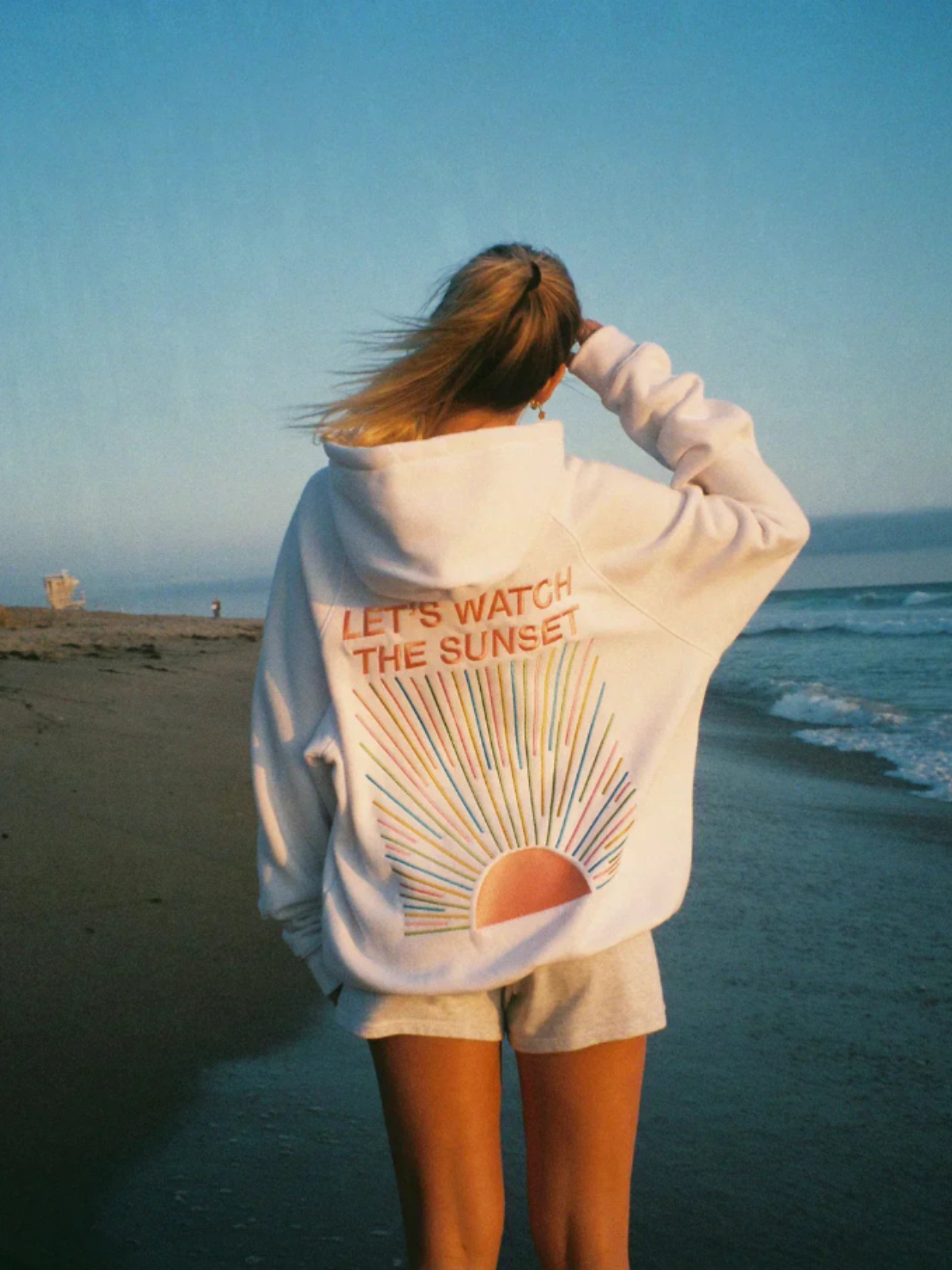 Remi | Women's Oversized Hoodie with Sunset Design