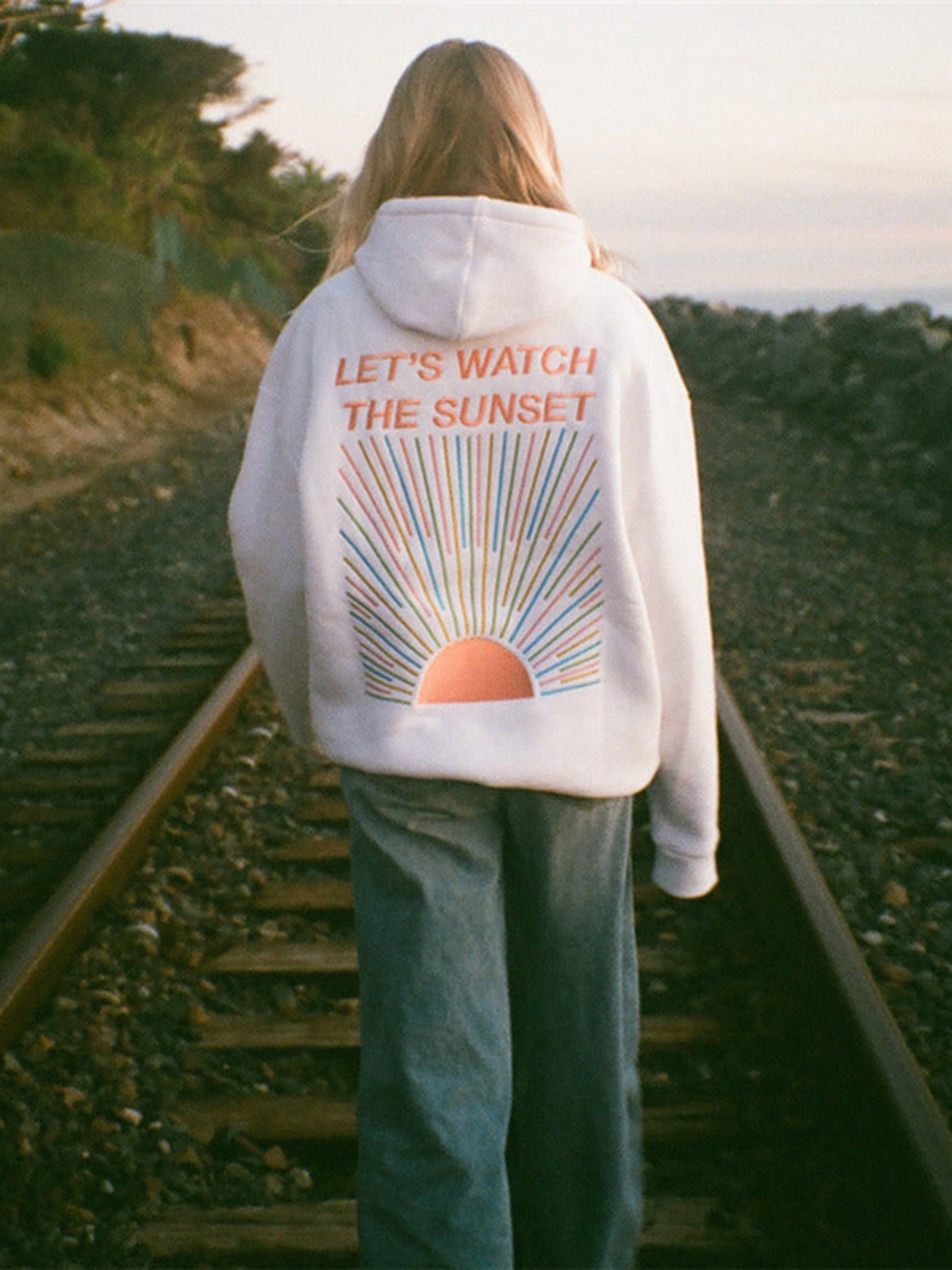 Remi | Women's Oversized Hoodie with Sunset Design
