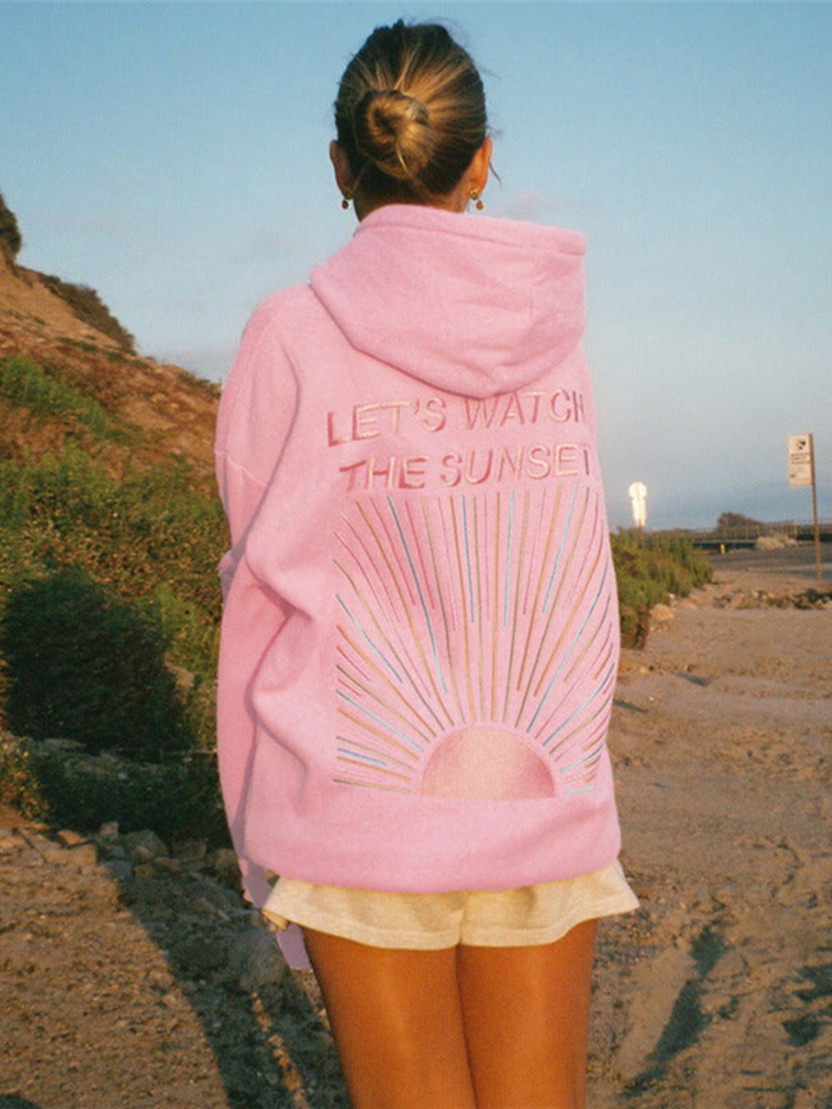 Remi | Women's Oversized Hoodie with Sunset Design