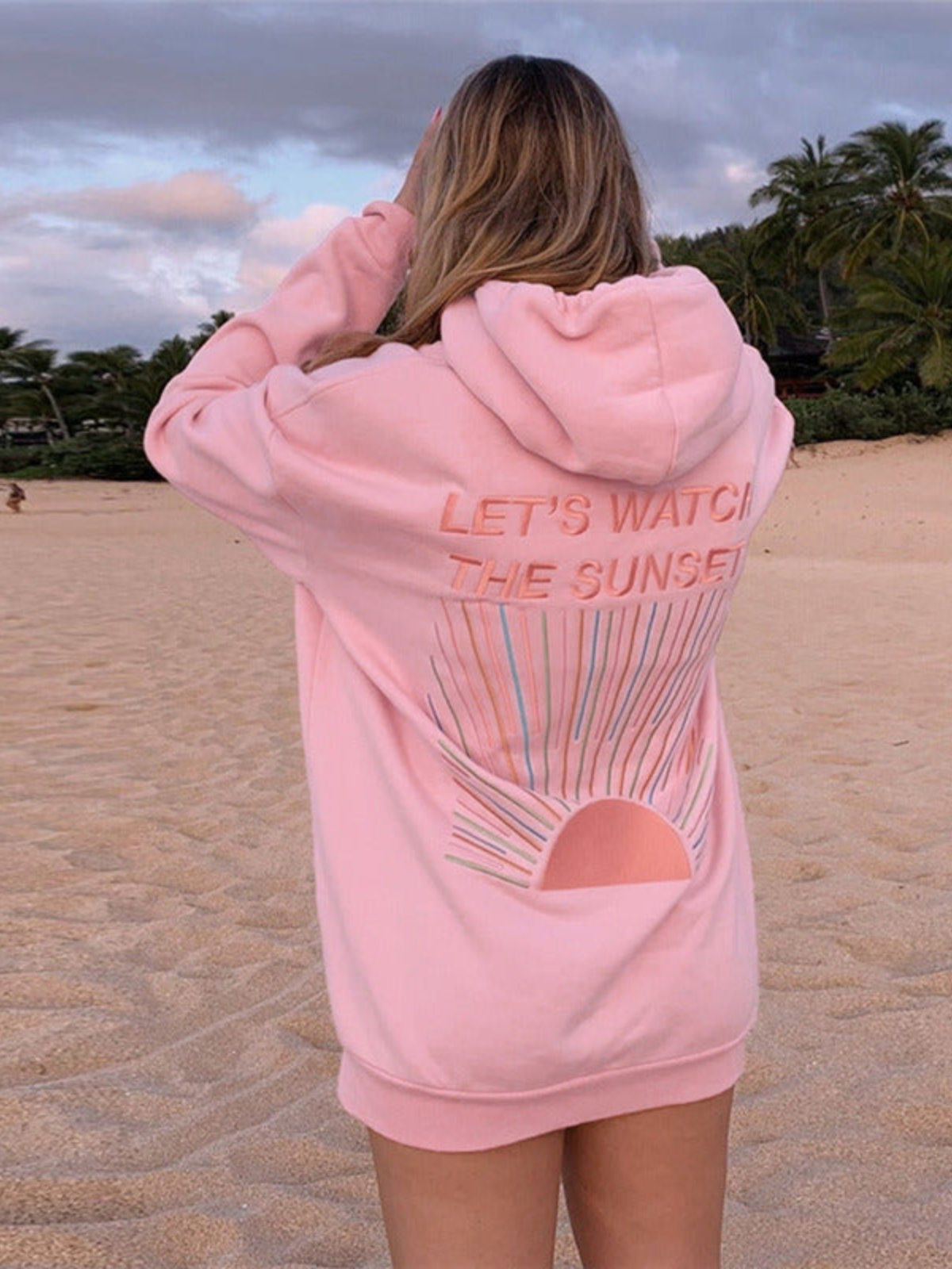 Remi | Women's Oversized Hoodie with Sunset Design