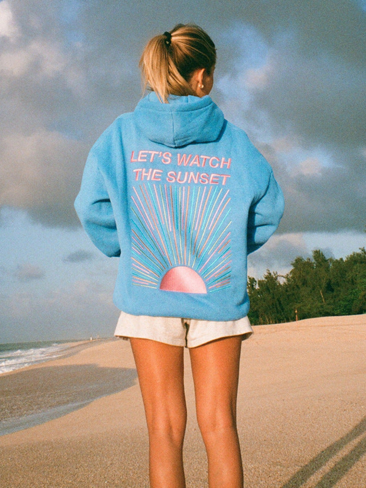 Remi | Women's Oversized Hoodie with Sunset Design