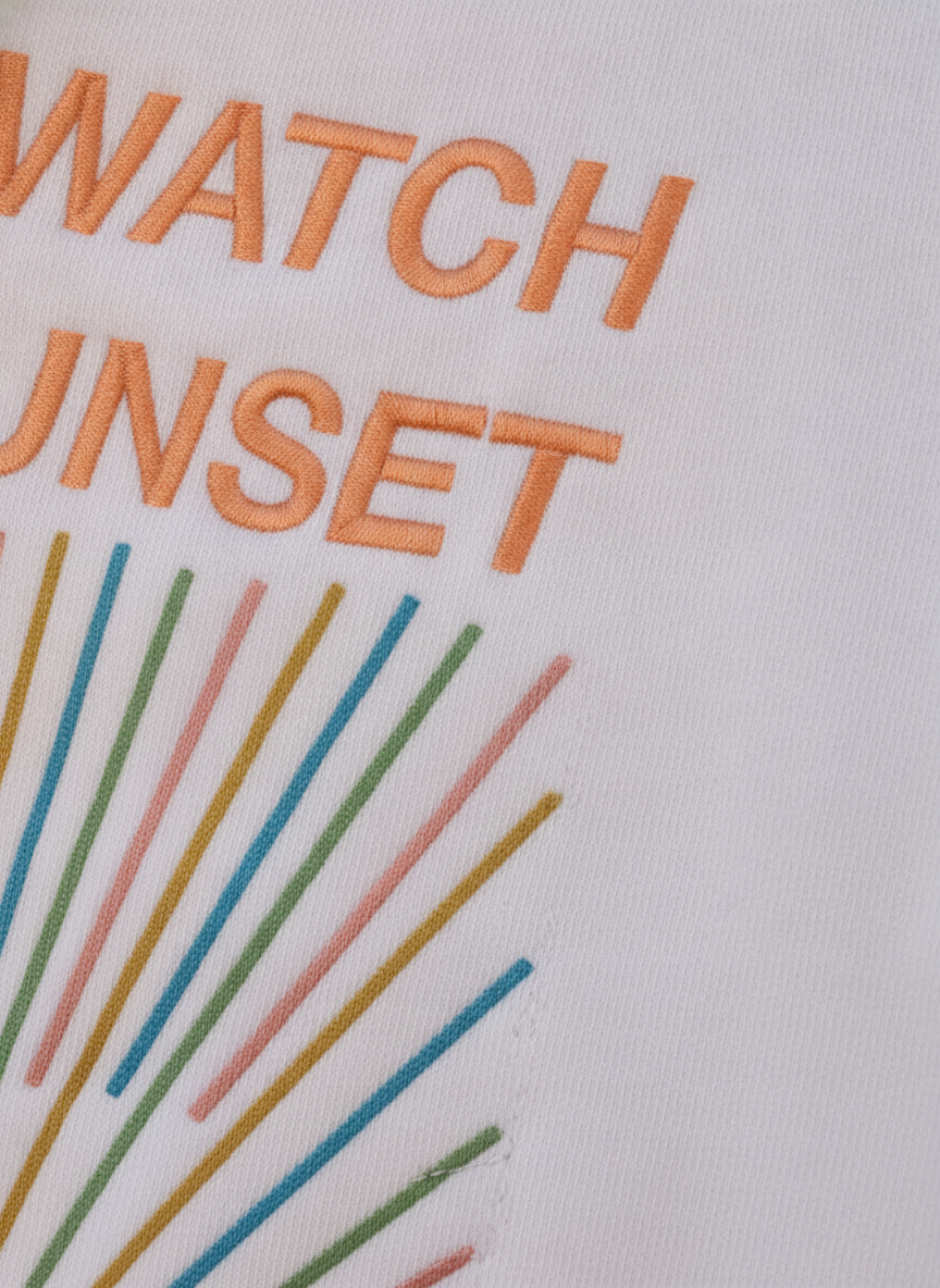 Remi | Women's Oversized Hoodie with Sunset Design