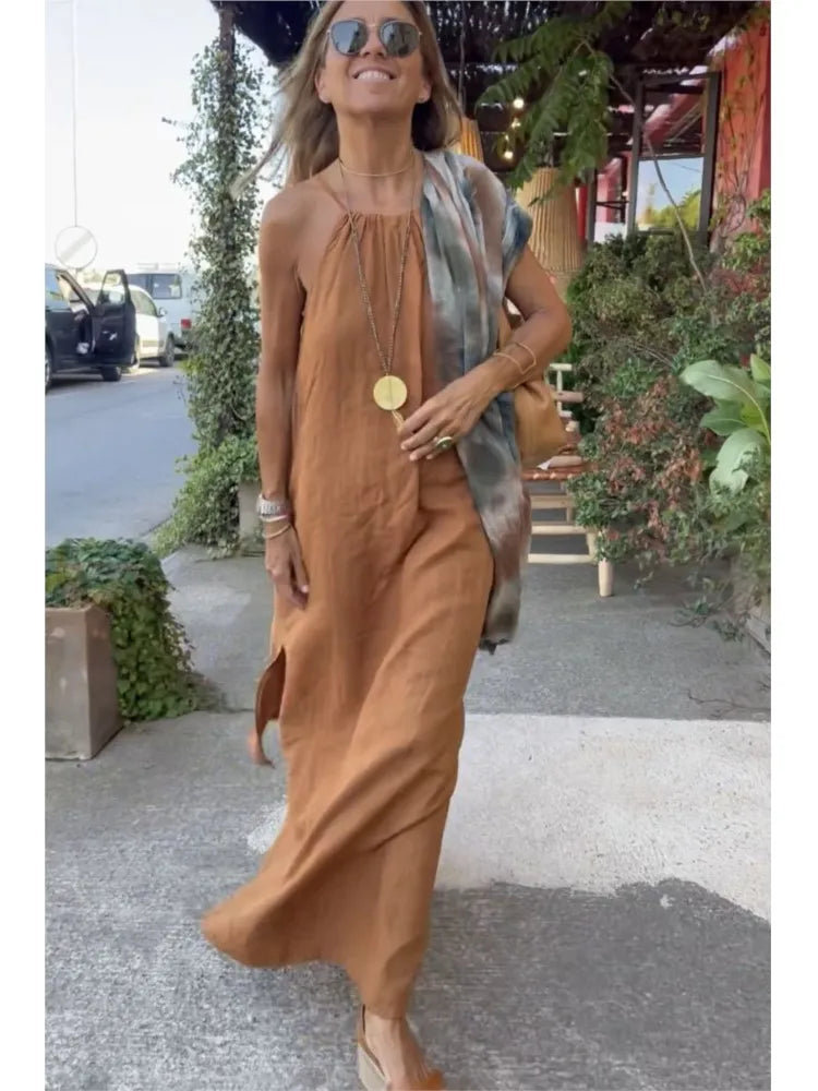 Remi | Women's Summer Linen Maxi Dress