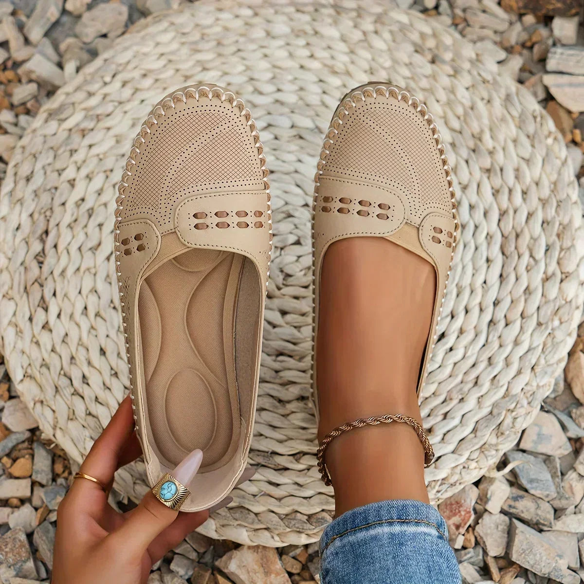 Rhea | Women's Casual Slip On Moccasin Shoes