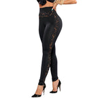 Rhea - Women's Chic Lace Detail Leggings