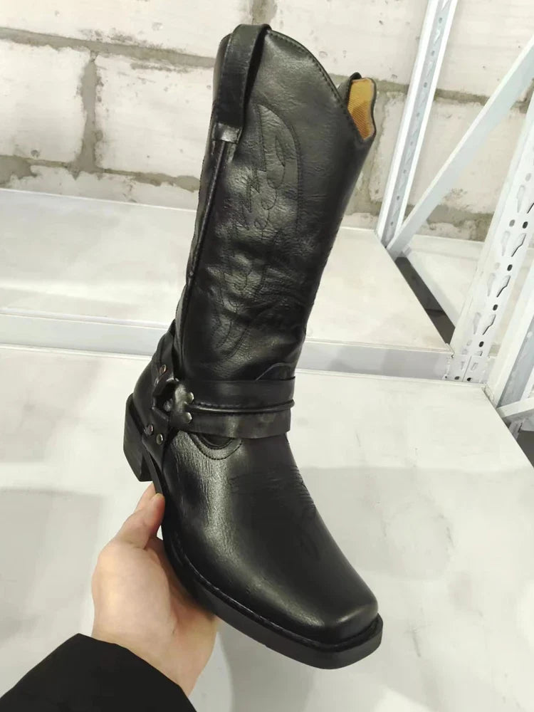 Rhys - Men's Classic Knee High Cowboy Boots