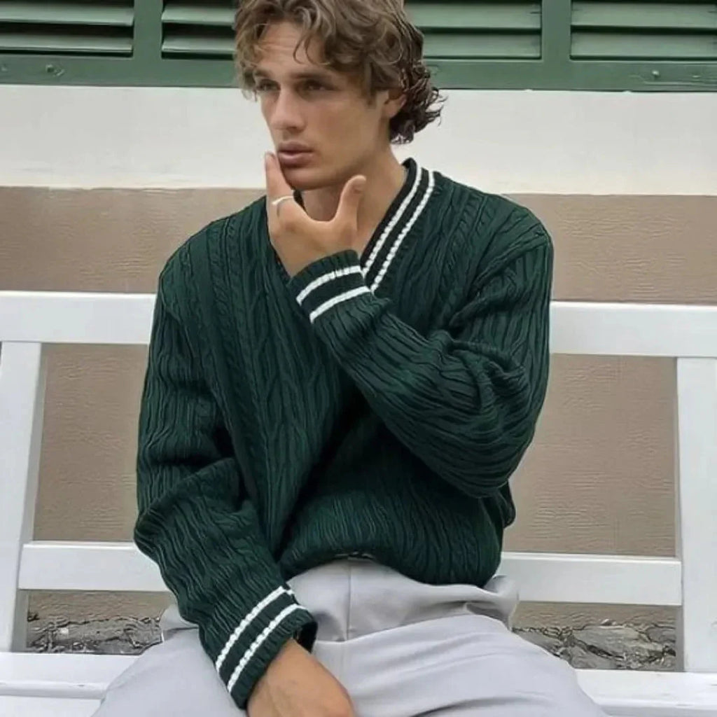 Rowan - Men's Classic Cable Knit Sweatshirt