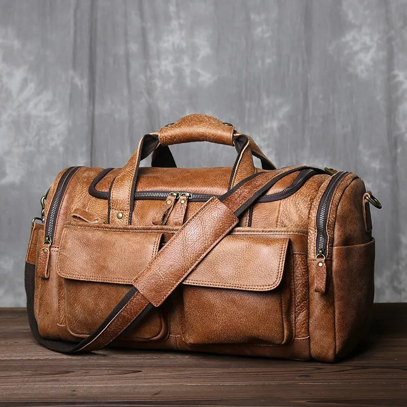 Rowan - Men's Classic Faux Leather Duffle Bag