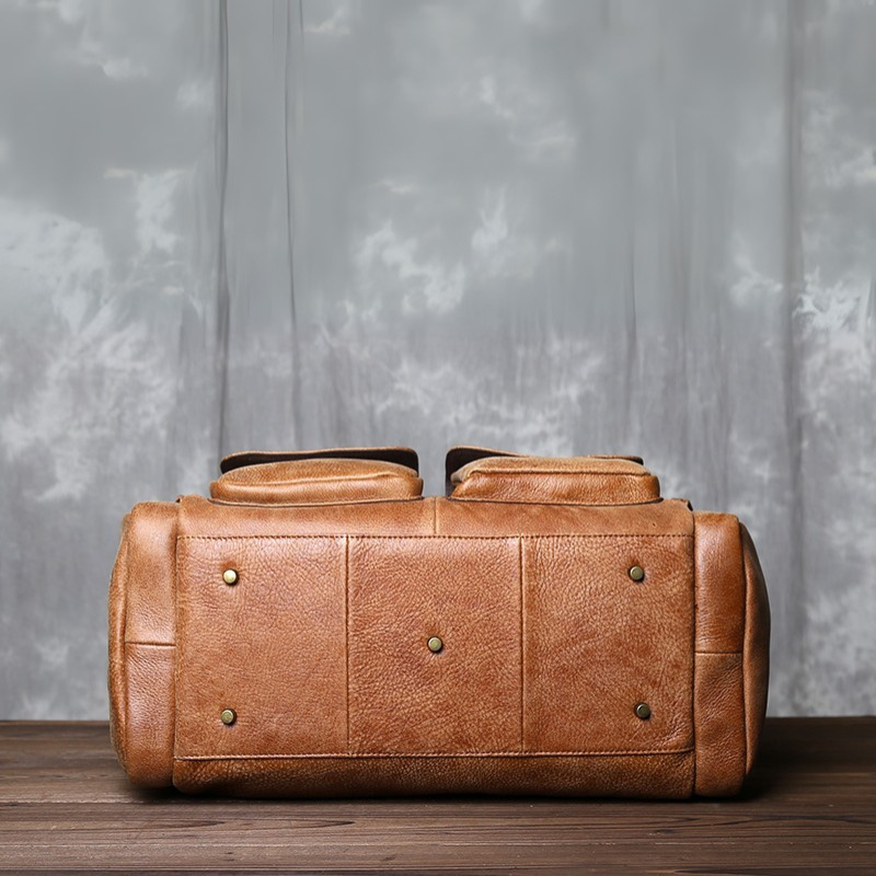 Rowan - Men's Classic Faux Leather Duffle Bag