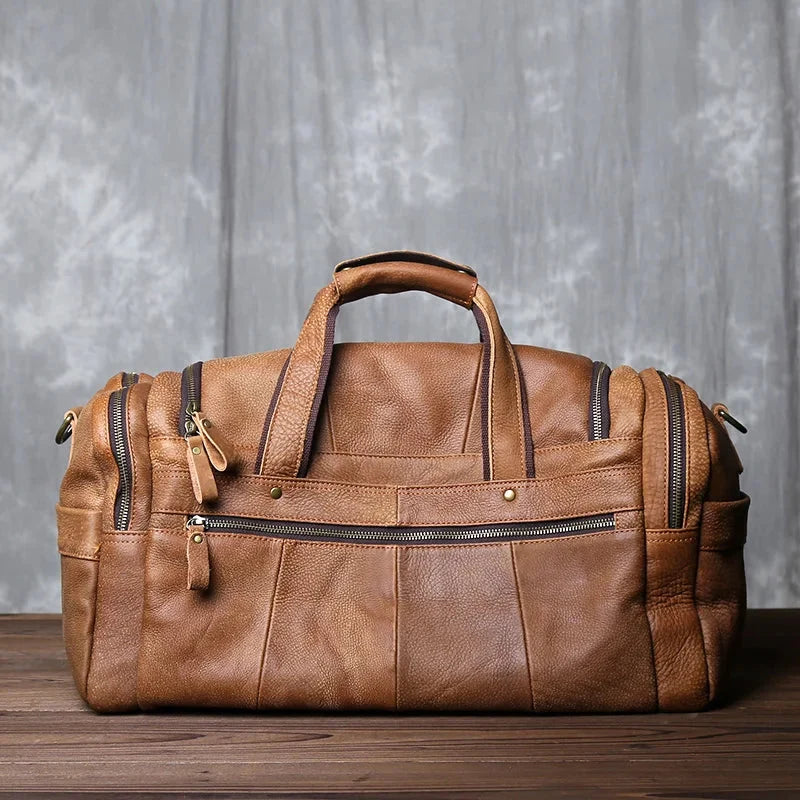 Rowan - Men's Classic Faux Leather Duffle Bag
