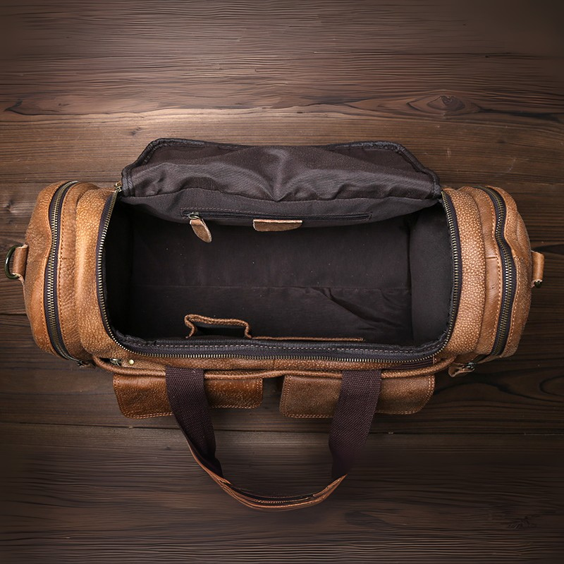 Rowan - Men's Classic Faux Leather Duffle Bag