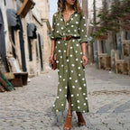 Rowan | Women's Polka Dot Maxi Dress