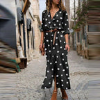 Rowan | Women's Polka Dot Maxi Dress