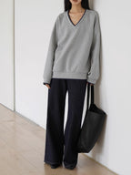 Sable - Women's Casual V-Neck Sweatshirt