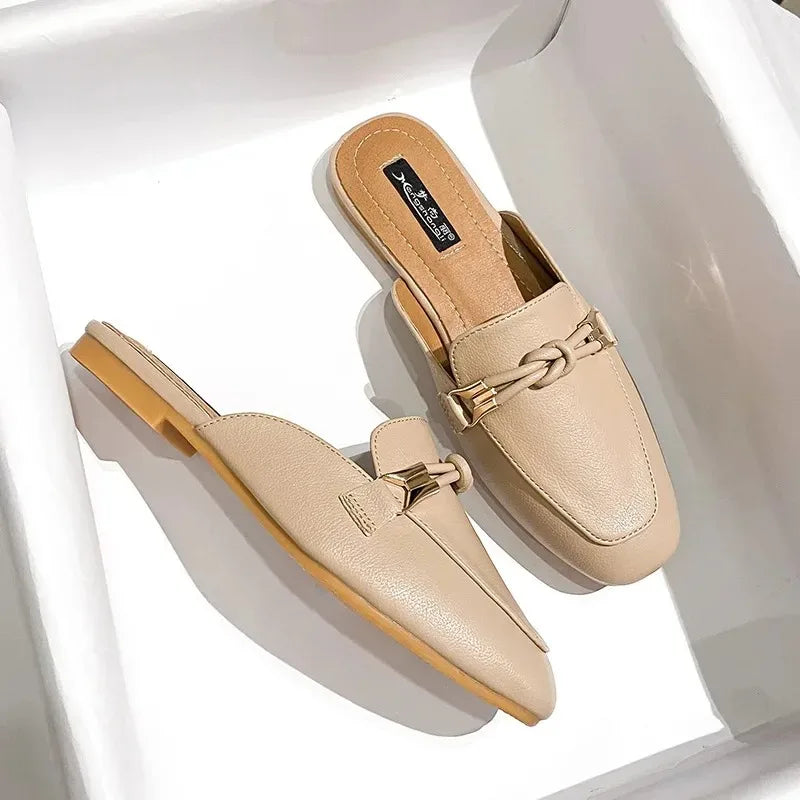 Sable | Women's Elegant Slide Loafers with Chain Detail
