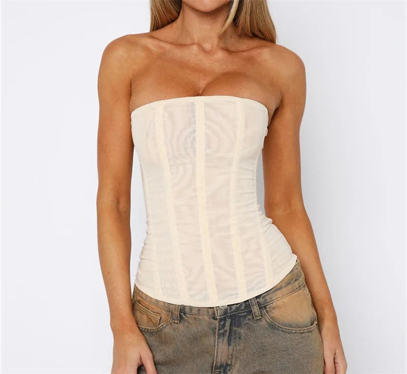 Sanne | Women's Strapless Corset Top