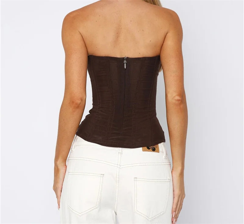 Sanne | Women's Strapless Corset Top