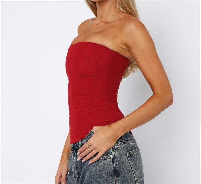 Sanne | Women's Strapless Corset Top