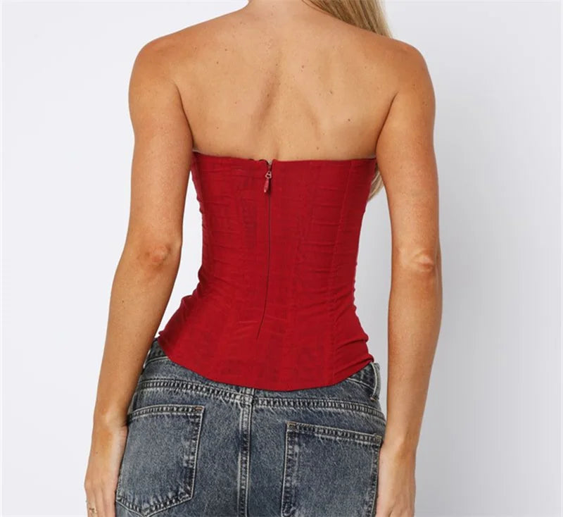 Sanne | Women's Strapless Corset Top