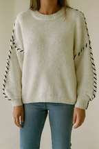 Selene - Women's Cozy Knit Sweaters with Contrast Stitching