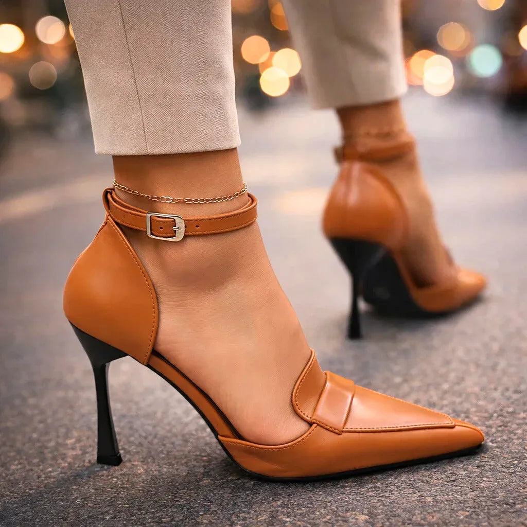 Seraphina - Women's Elegant Ankle Strap Stilettos
