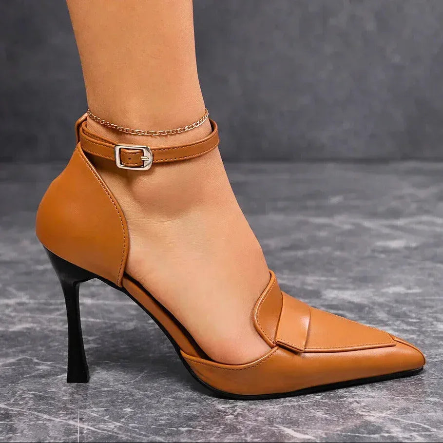 Seraphina - Women's Elegant Ankle Strap Stilettos
