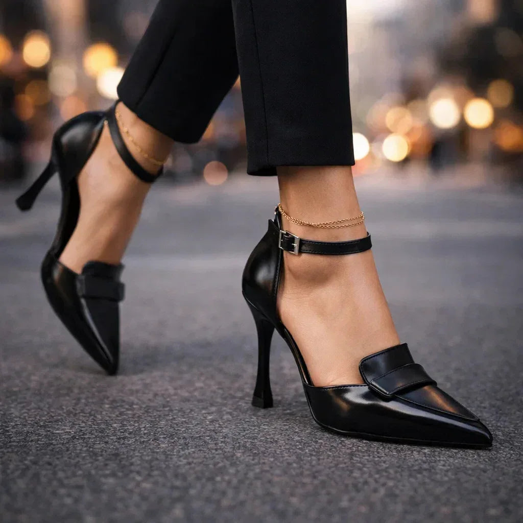 Seraphina - Women's Elegant Ankle Strap Stilettos