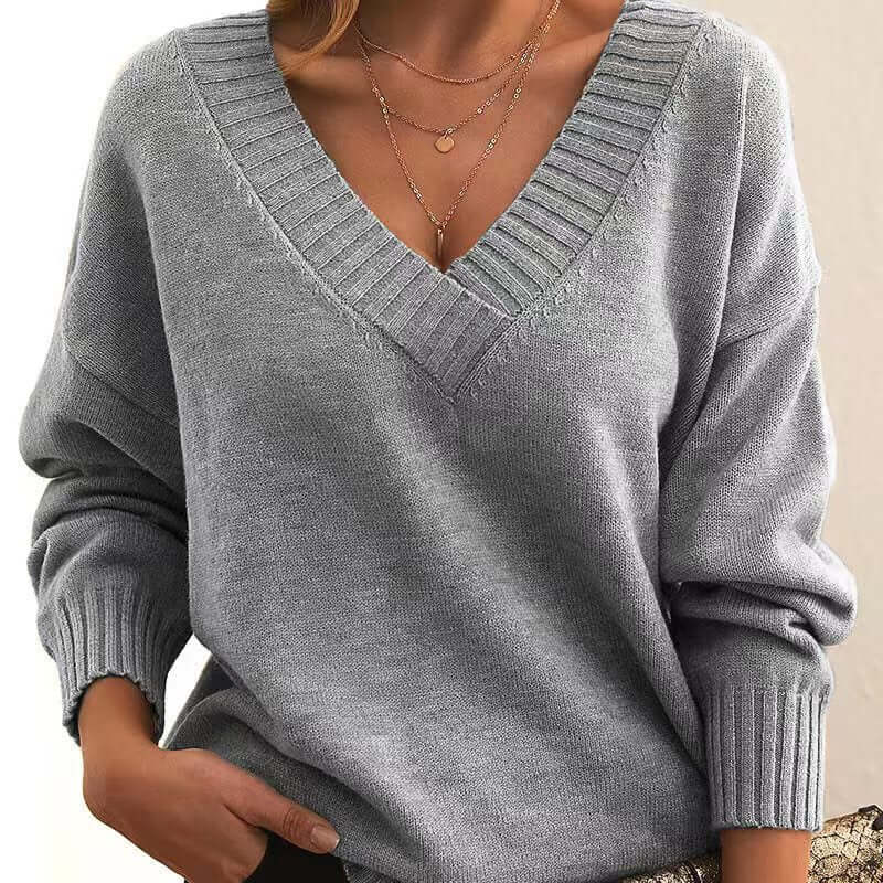 Sienna - Women's Cozy V-Neck Sweater