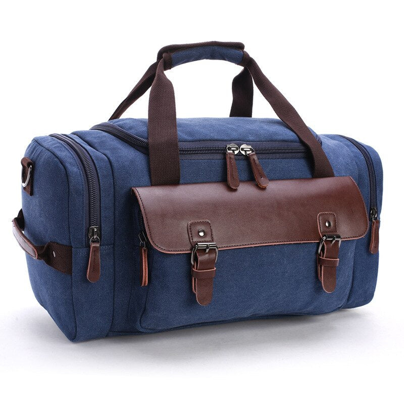 Soren - Men's Classic Duffle Bag with Faux Leather Trim