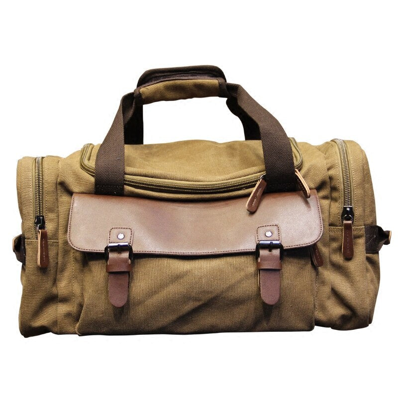 Soren - Men's Classic Duffle Bag with Faux Leather Trim
