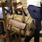 Soren - Men's Classic Duffle Bag with Faux Leather Trim