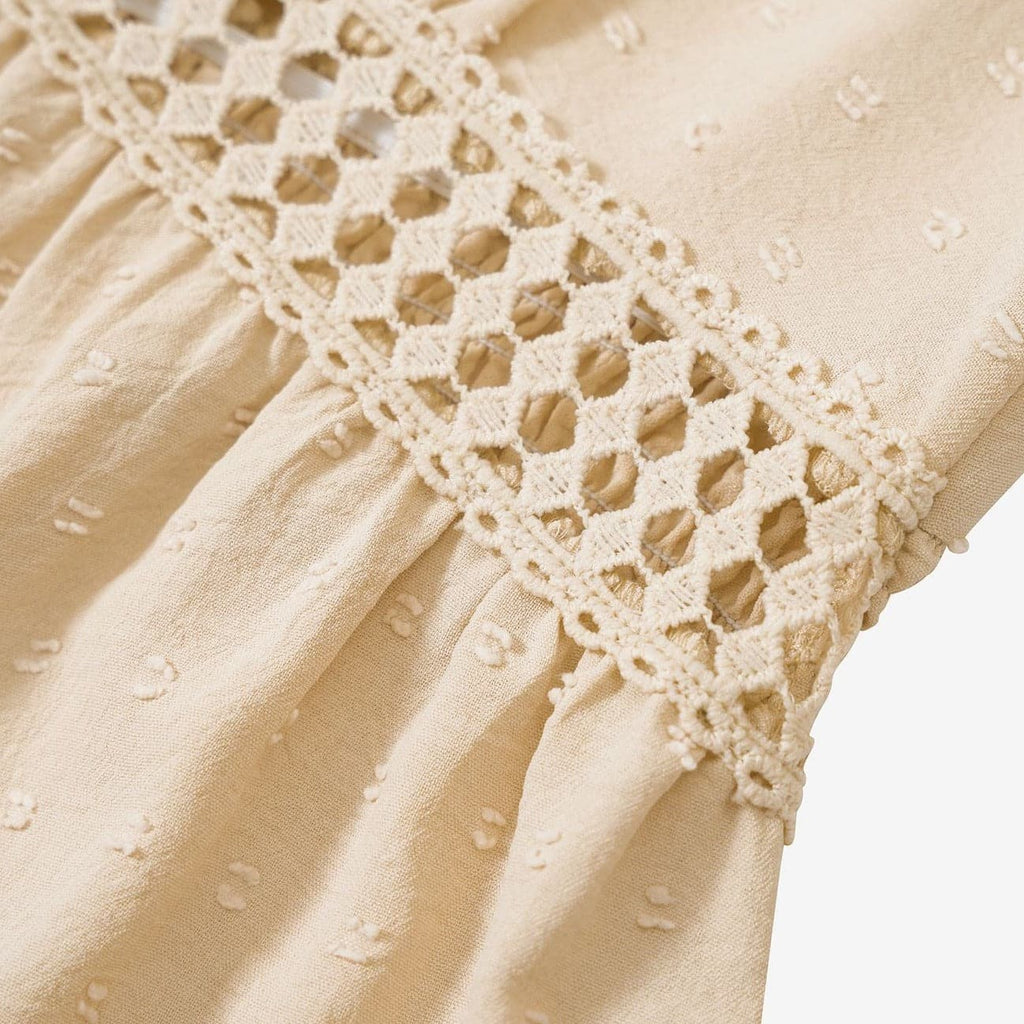 Sutton | Women's Elegant Midi Dress with Crochet Detail