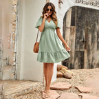 Sutton | Women's Elegant Midi Dress with Crochet Detail