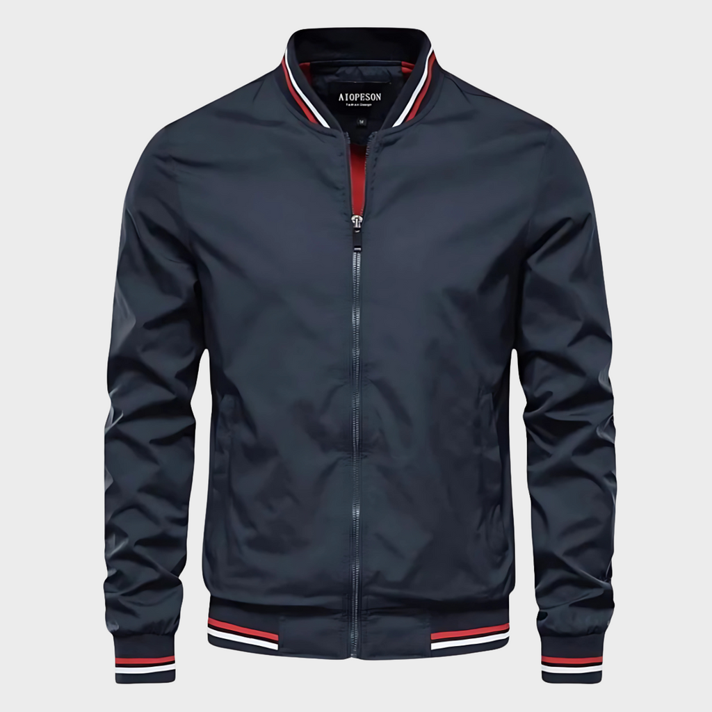 Jensen | Men's Classic Bomber Jacket with Contrast Trim