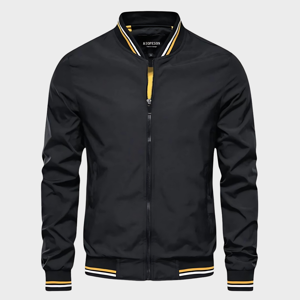 Jensen | Men's Classic Bomber Jacket with Contrast Trim