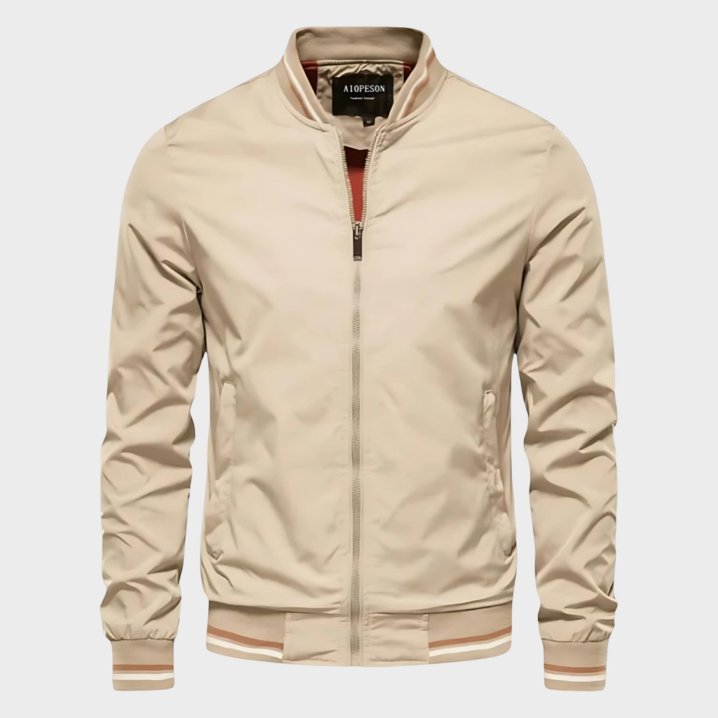 Jensen | Men's Classic Bomber Jacket with Contrast Trim