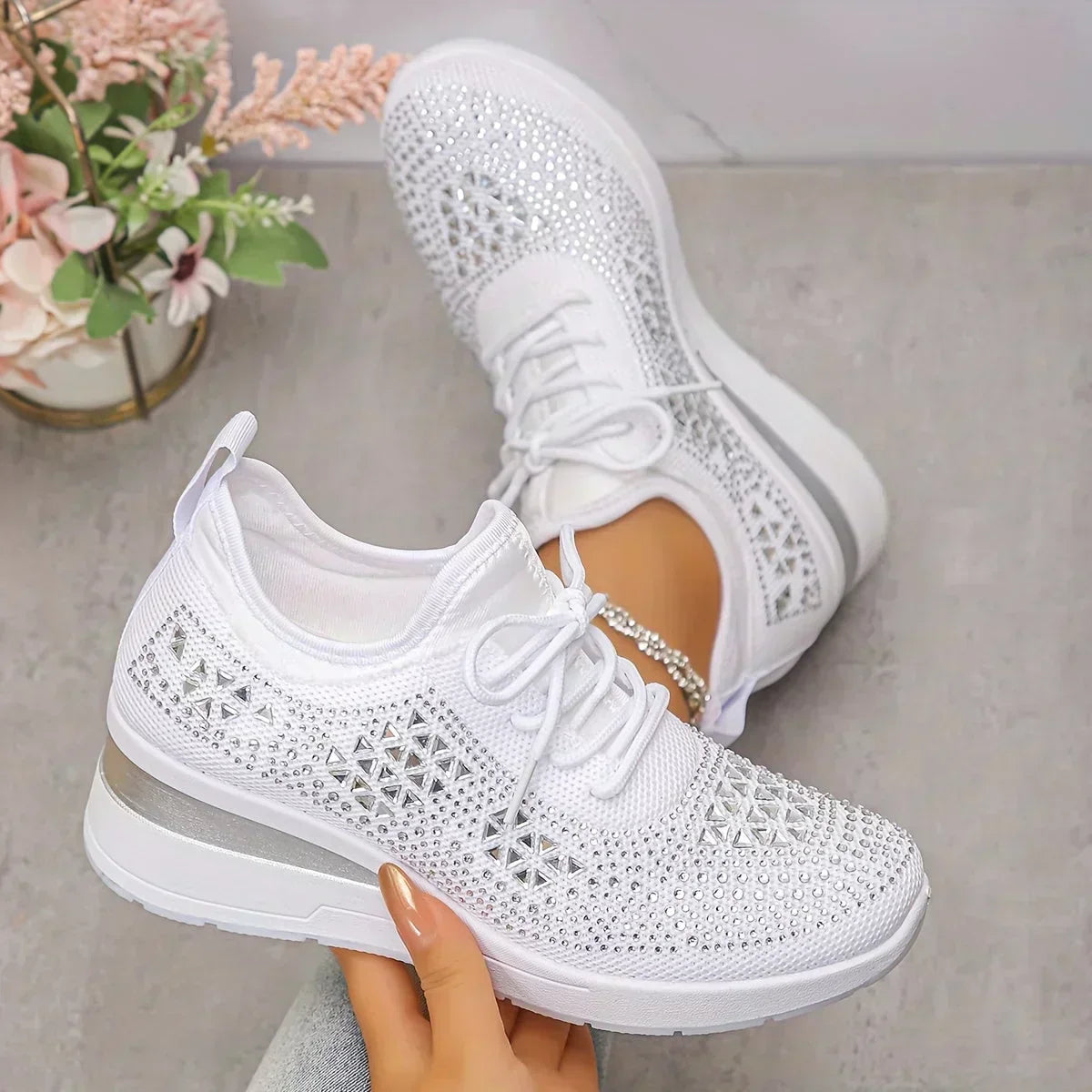 Talia | Women's Sparkling Platform Sneakers