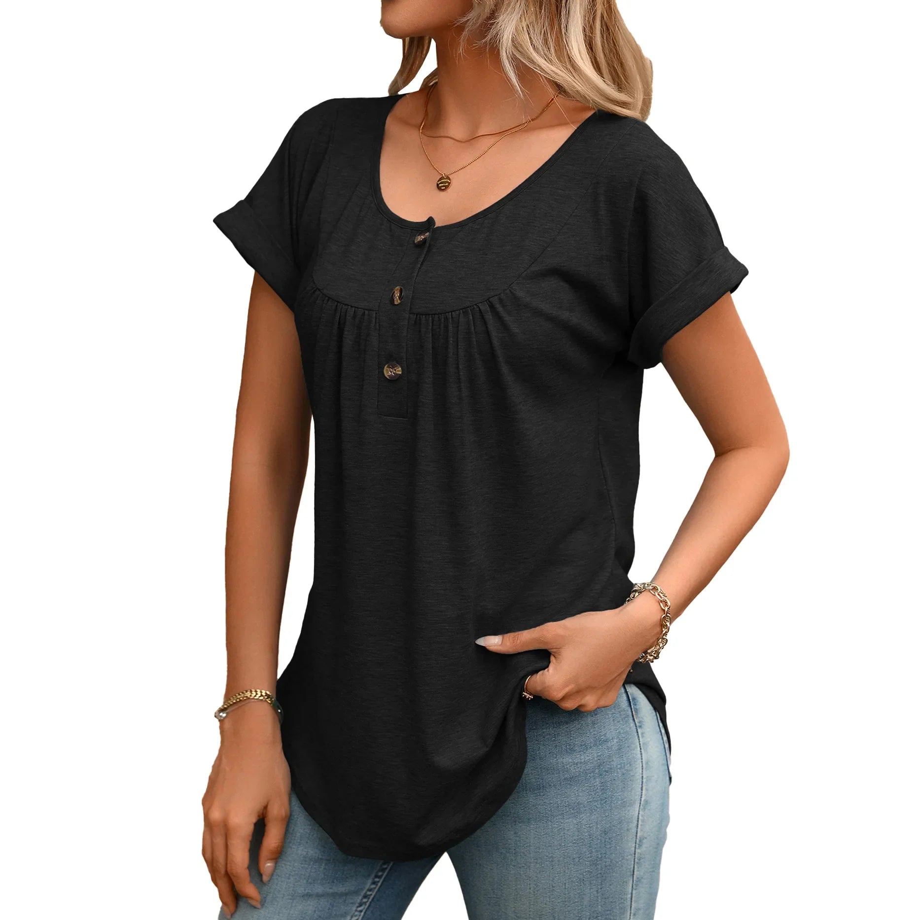 Tamsin | Women's Casual Henley Blouse