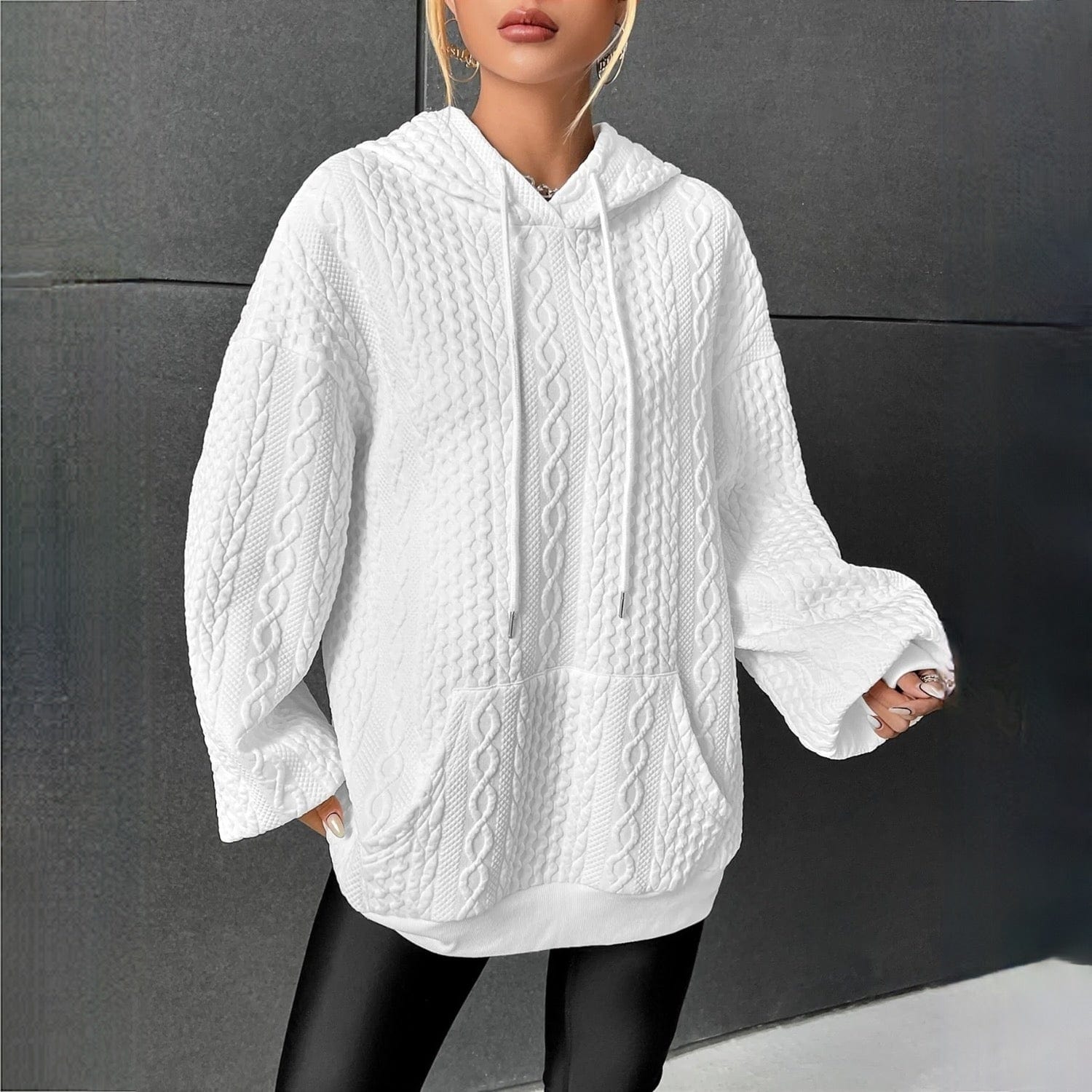 Tamsin | Women's Cozy Cable Knit Hoodie
