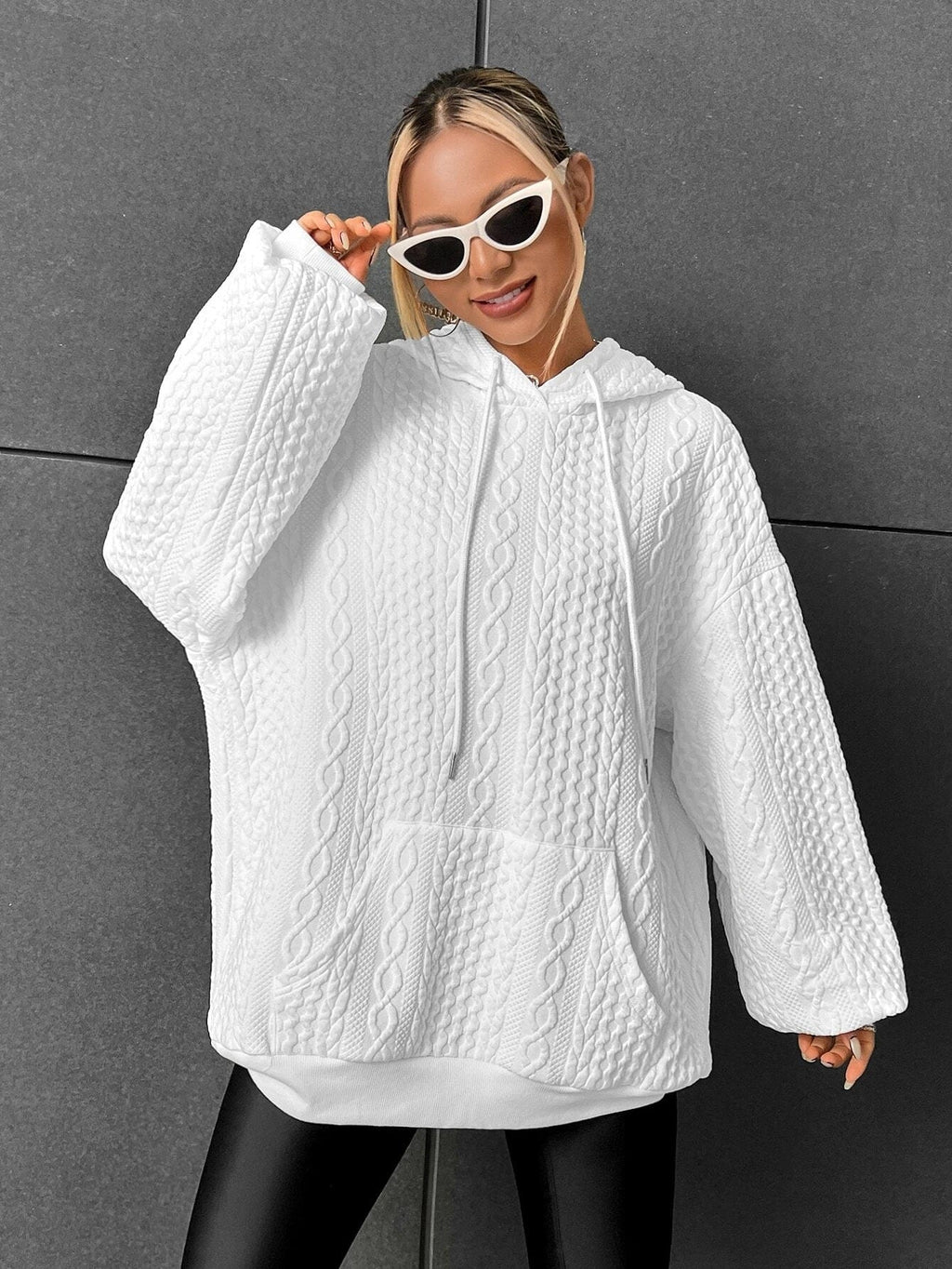 Tamsin | Women's Cozy Cable Knit Hoodie