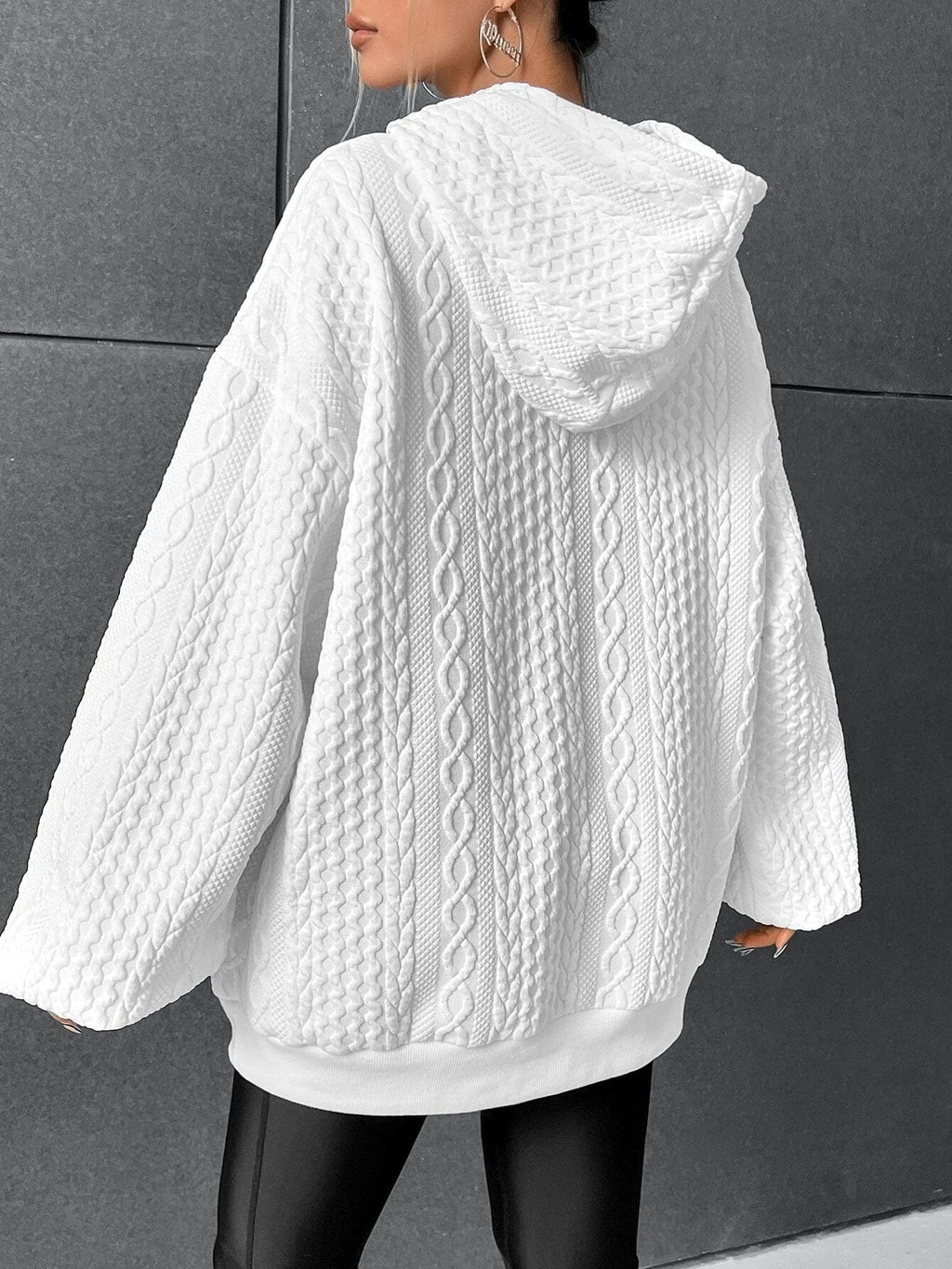 Tamsin | Women's Cozy Cable Knit Hoodie