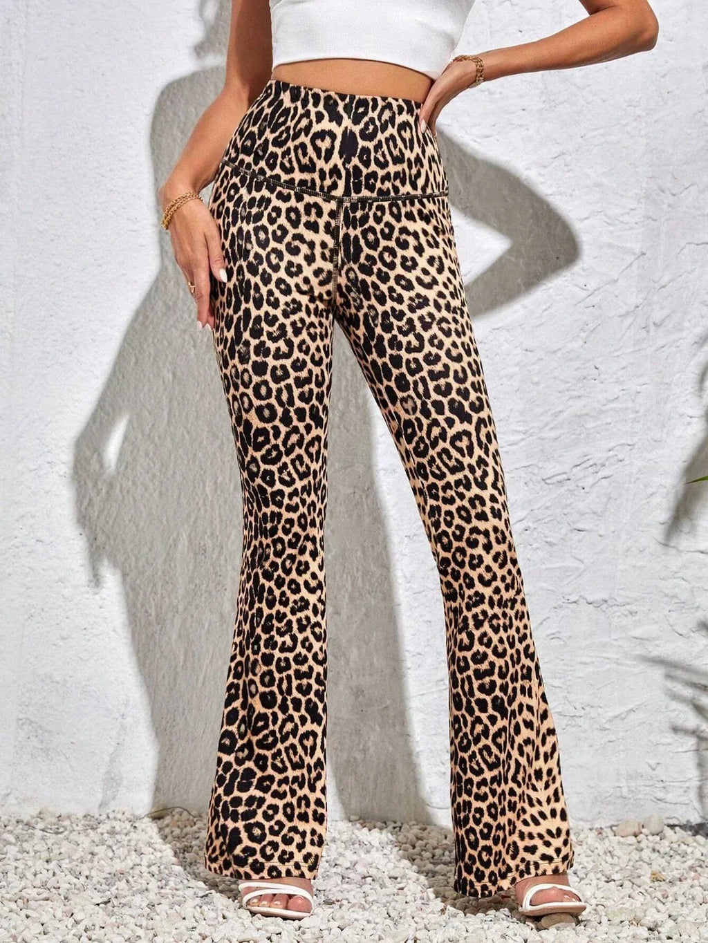 Taryn - Women's Chic Leopard Print Flare Leggings