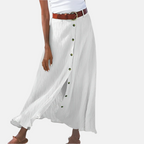 Thalia | Women's Elegant Button-Front Maxi Skirt