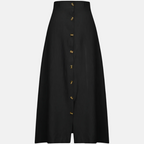 Thalia | Women's Elegant Button-Front Maxi Skirt