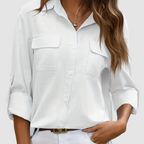 Thea | Women's Elegant Perfect Blouse with Chest Pockets