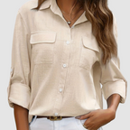 Thea | Women's Elegant Perfect Blouse with Chest Pockets