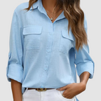 Thea | Women's Elegant Perfect Blouse with Chest Pockets