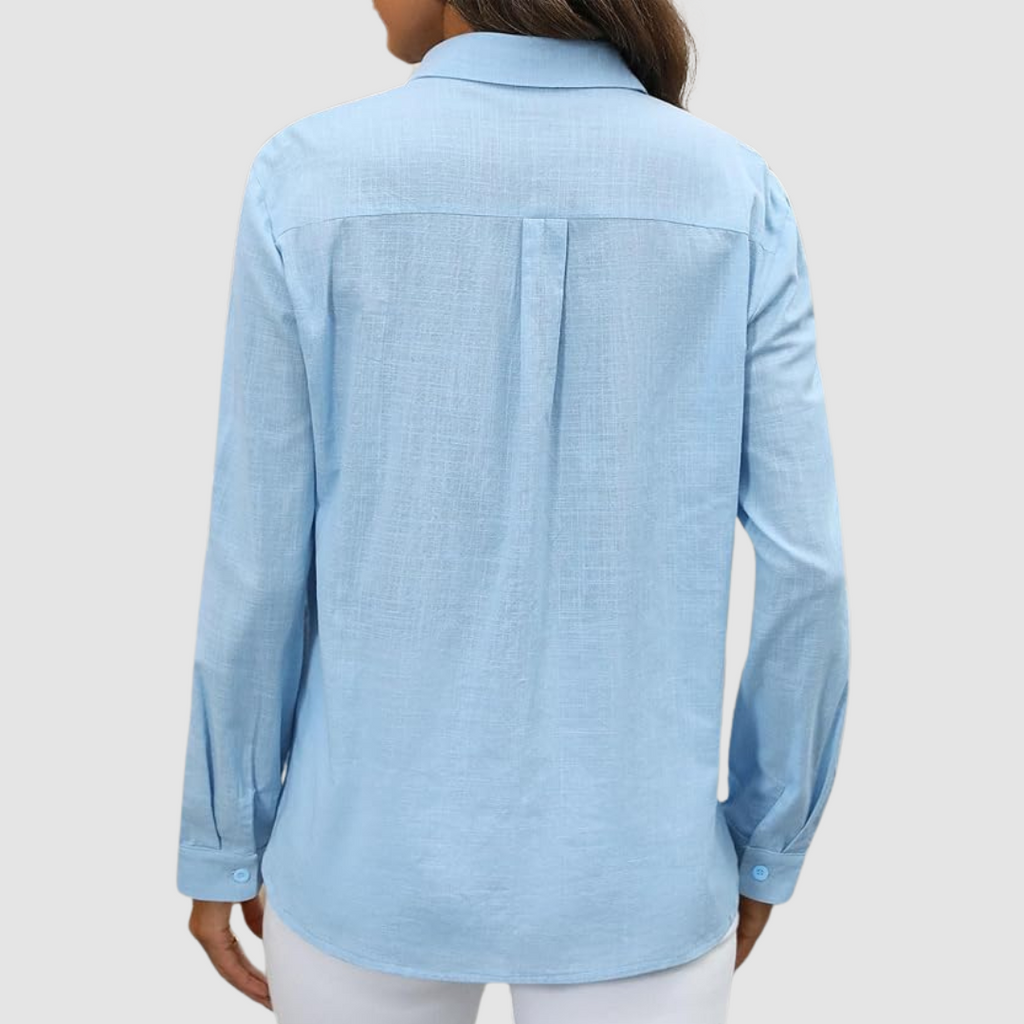 Thea | Women's Elegant Perfect Blouse with Chest Pockets