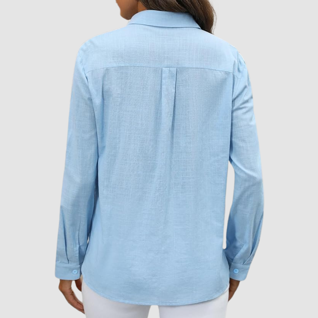 Thea | Women's Elegant Perfect Blouse with Chest Pockets