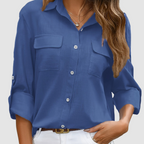 Thea | Women's Elegant Perfect Blouse with Chest Pockets